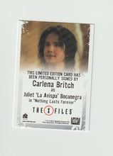 Load image into Gallery viewer, 2018 X-Files Seasons 10 &amp; 11 Autographs Carlena Britch as Juliet Bocanegra
