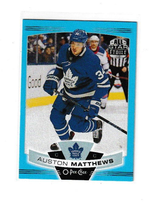 2019-20 O-Pee-Chee Blue Border #463 Auston Matthews