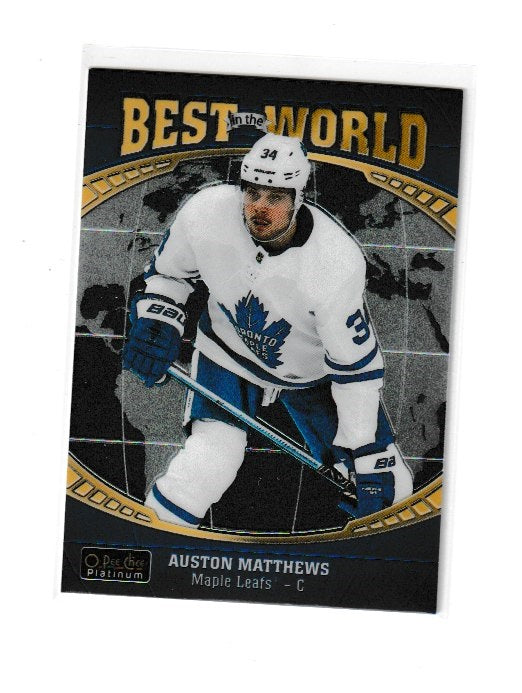 2019-20 O-Pee-Chee Platinum Best in the World #BW-14 Auston Matthews