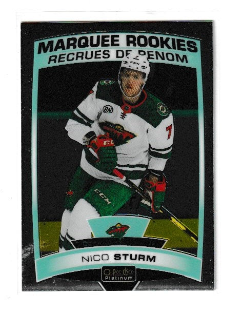 2019-20 O-Pee-Chee Platinum Marquee Rookies #163 Nico Sturm