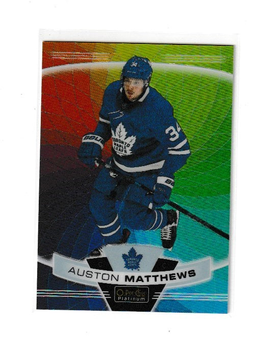 2019-20 O-Pee-Chee Platinum Rainbow Color Wheel #10 Auston Matthews