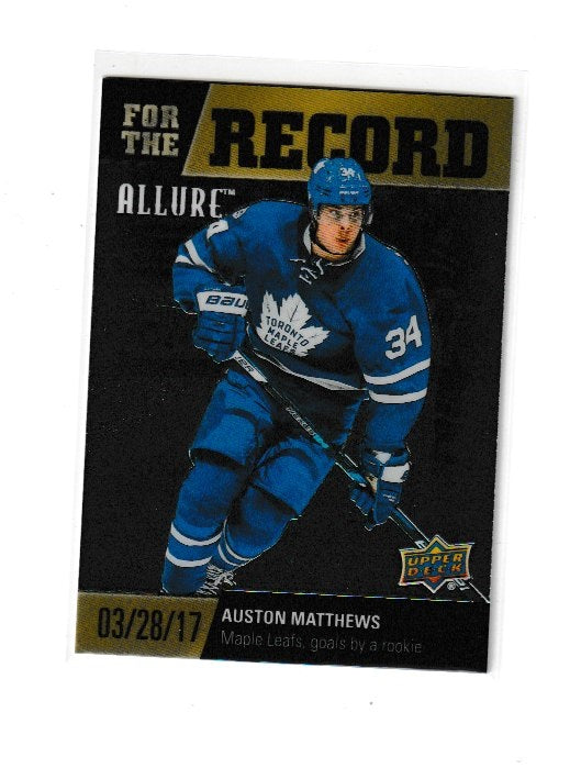 2019-20 Upper Deck Allure For The Record #FR-5 Auston Matthews