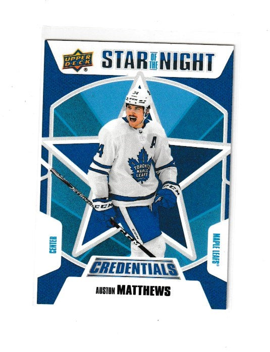 2019-20 Upper Deck Credentials 1st Star of the Night #1S-02 Auston Matthews