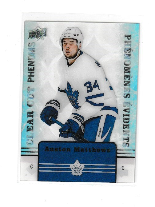 2019-20 Upper Deck Tim Hortons Clear Cut Phenoms #CC-15 Auston Matthews