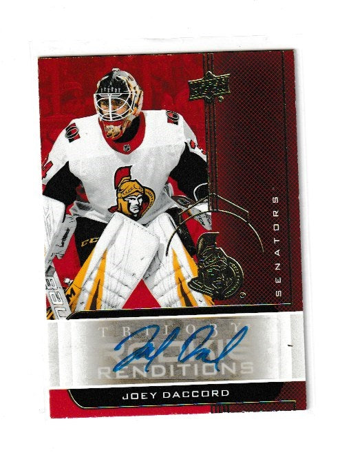 2019-20 Upper Deck Trilogy Rookie Renditions Autograph Gold #RR29 Joey Daccord