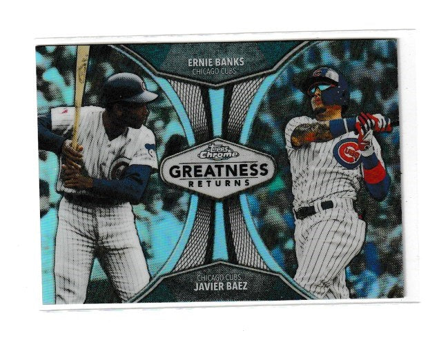 2019 Topps Chrome Greatness Returns #GRE-14 Javier Baez & Ernie Banks