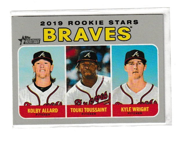 2019 Topps Heriatage Rookie #399 Kolby Allard , Touki Toussaint & Kyle Wright
