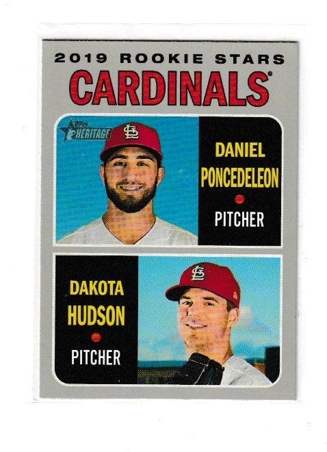 2019 Topps Heriatage Rookie #96 Daniel Poncedeleon & Dakota Hudson