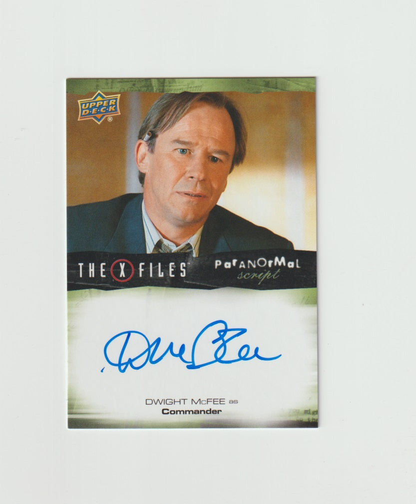 2019 X-Files UFO's & Aliens Paranormal Script Autographs #A-DM Dwight McFee as Commander