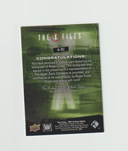 Load image into Gallery viewer, 2019 X-Files UFOs &amp; Aliens paranormal Script Autographs #A-RC Roger Cross as Officer Green
