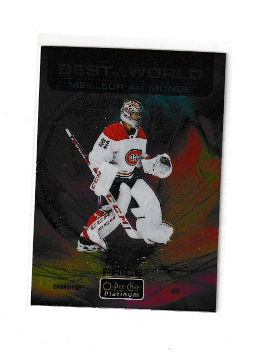 2020-21 O-Pee-Chee Platinum Best in the World #BW-10 Carey Price