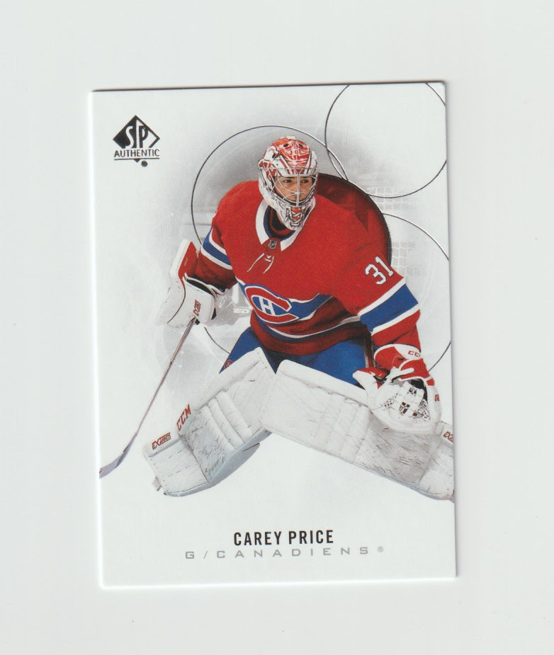 2020-21 SP Authentic #74 Carey Price