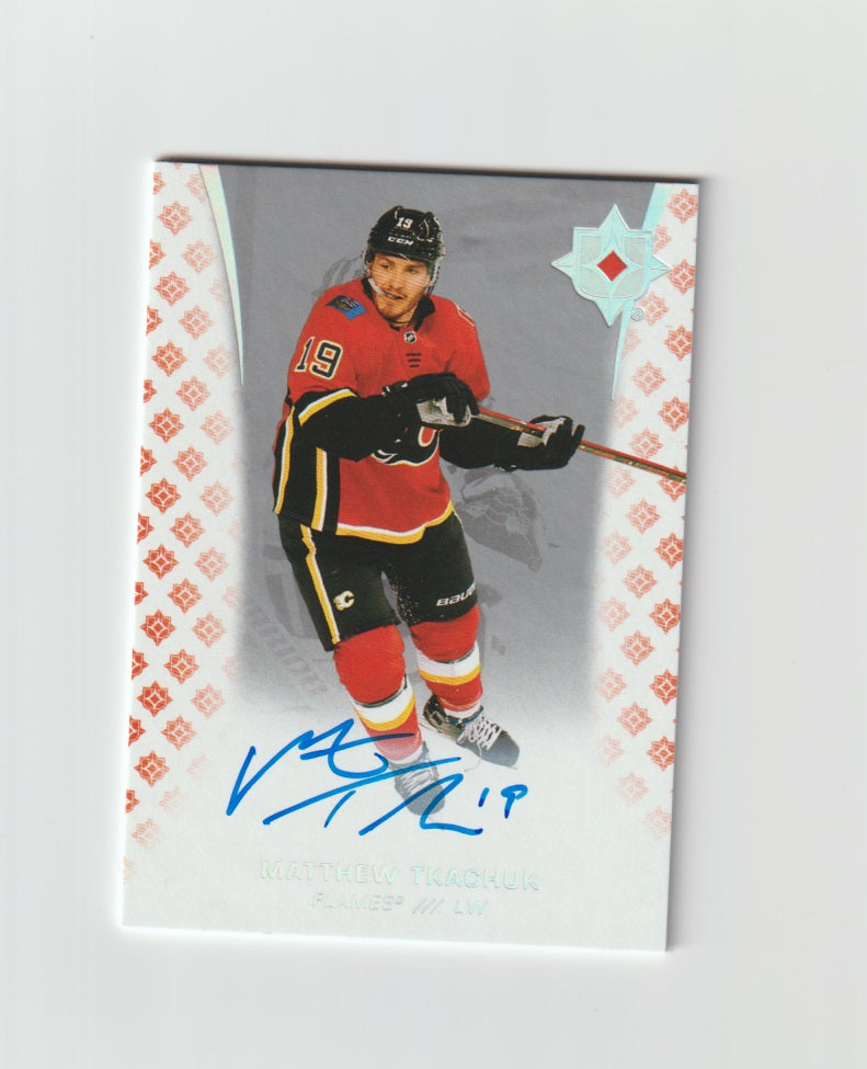 2020-21 Ultimate Collection Autoraphs #71 Matthew Tkachuk