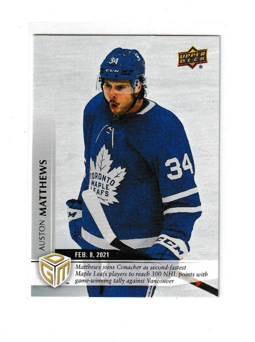 2020-21 Upper Deck Dated Moments #14 Auston Matthews