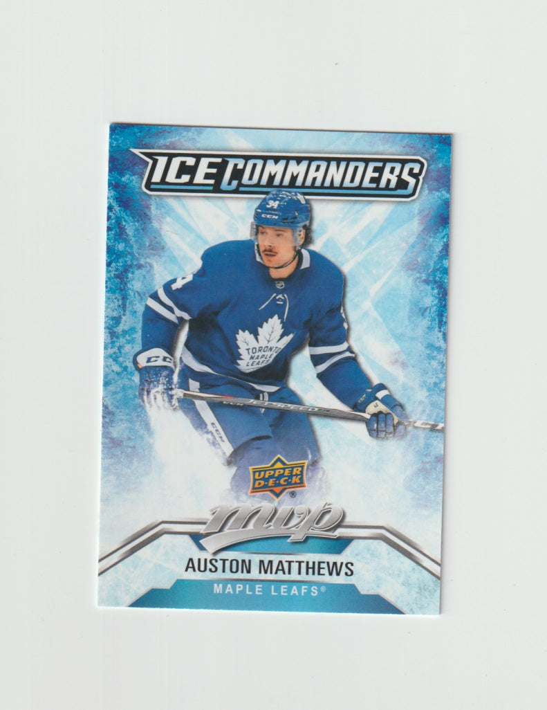 2020-21 Upper Deck MVP Pack Wars Ice Commanders #IC-2 Auston Matthews