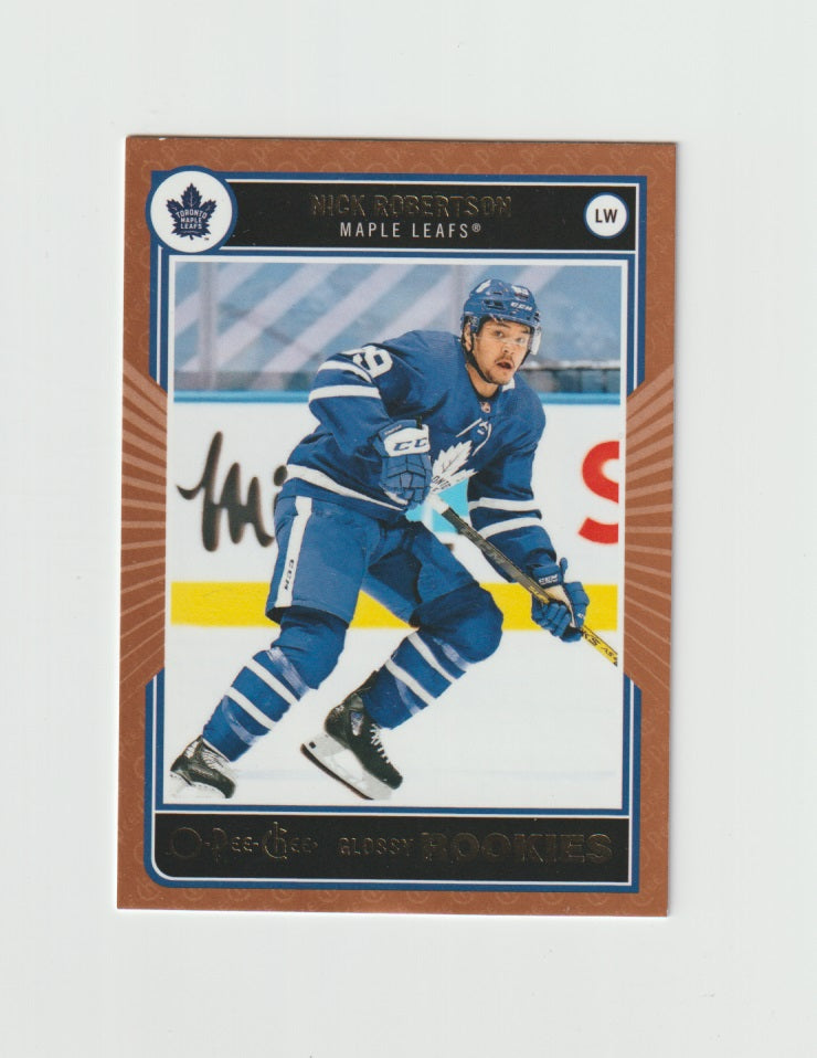 2020-21 Upper Deck OPC Glossy Rookies Bronze #R-14 Nick Robertson