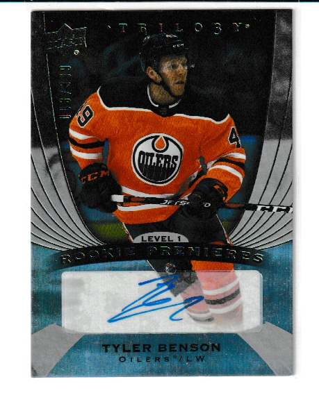 2020-21 Upper Deck Trilogy #59 Tyler Benson Autograph 083/399