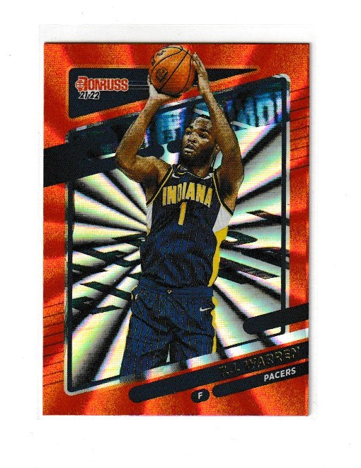 2021-22 Donruss Holo Orange Laser #116 T.J. Warren