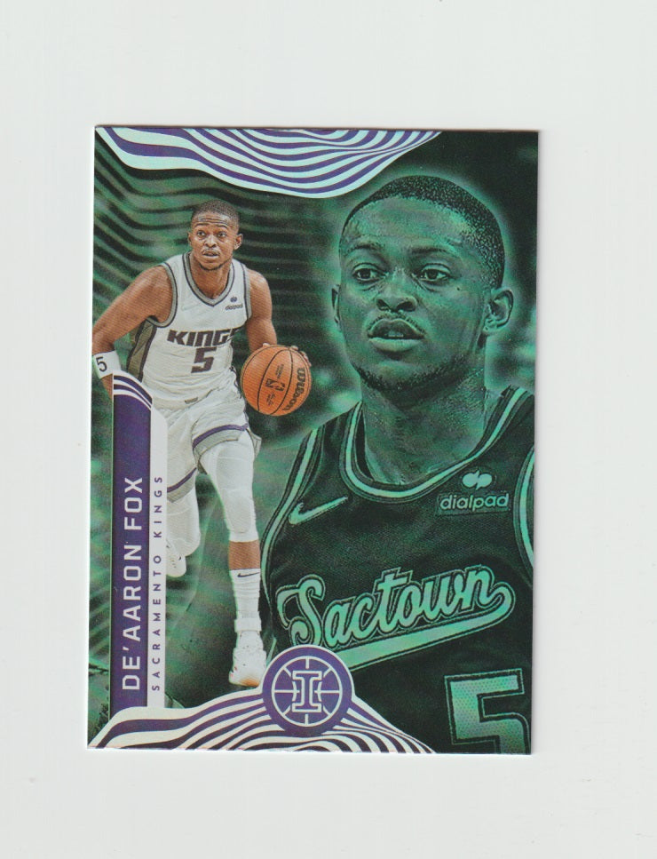 2021-22 Illusions Trophy Collection Emerald #89 De'Aaron Fox