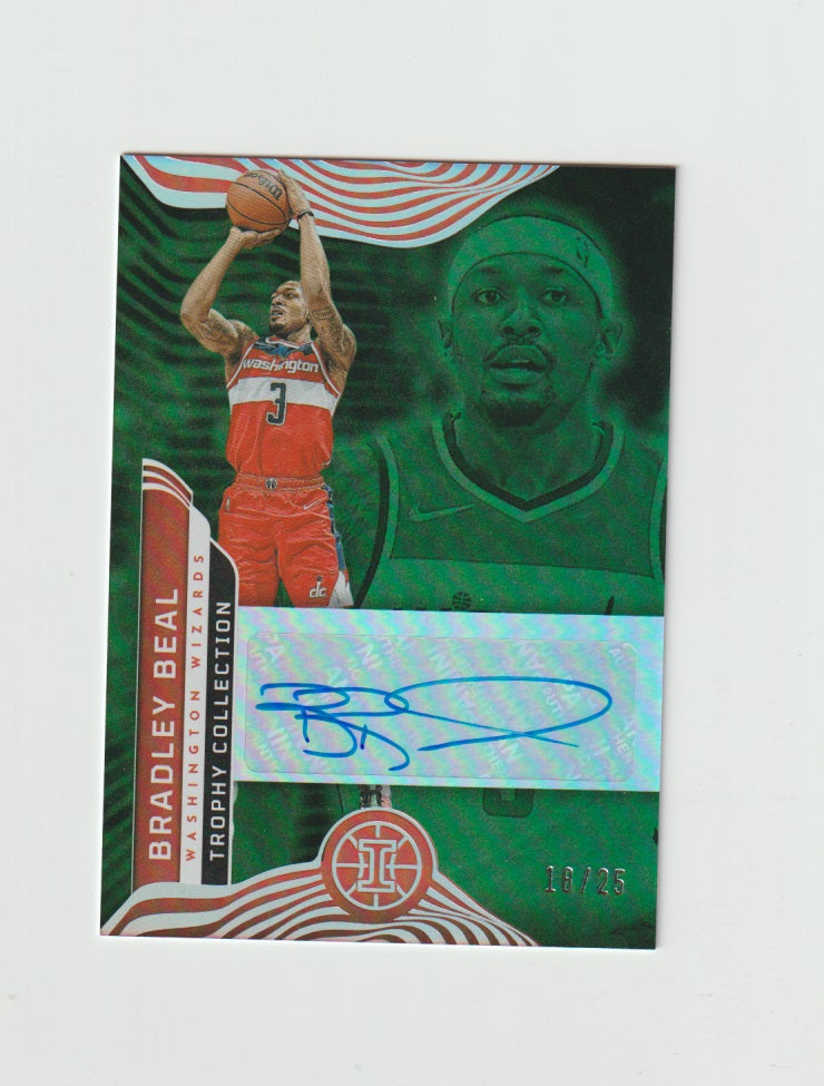 2021-22 Illusions Trophy Collection Signatures Emerald #TC-BBS Bradley Beal