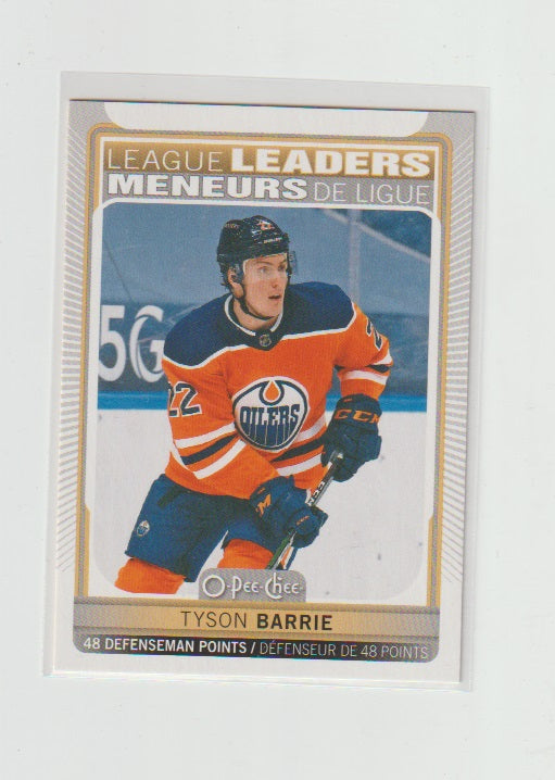 2021-22 O-Pee-Chee League Leaders #586 Tyson Barrie