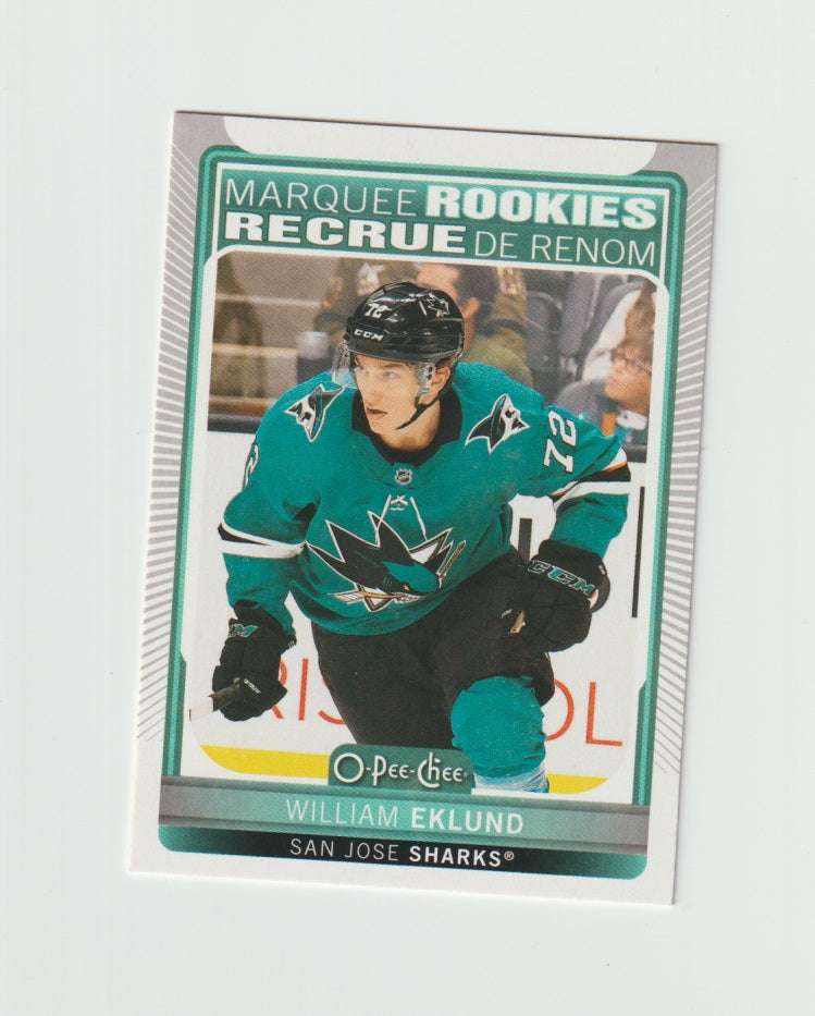 2021-22 O-Pee-Chee Marquee Rookies #611 William Eklund