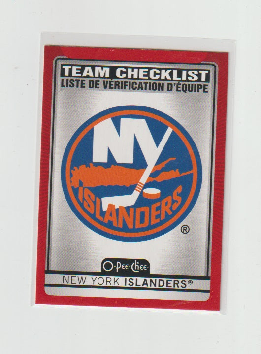 2021-22 O-Pee-Chee Red #569 New Your Islanders Checklist