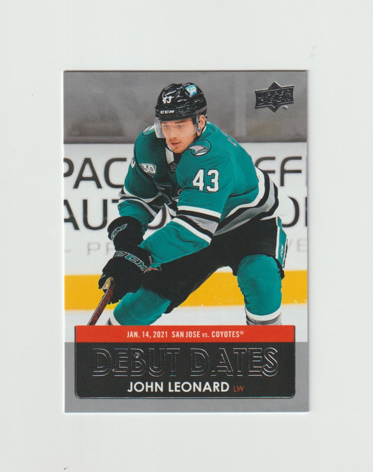 2021-22 Upper Deck Debut Dates #DD-2 John Leonard