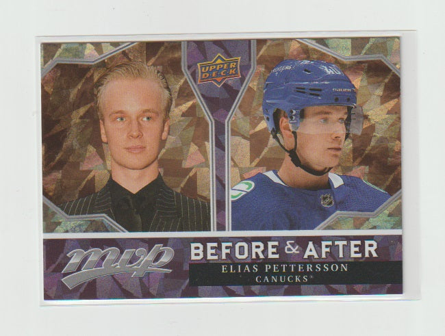 2021-22 Upper Deck MVP Before & After Gold #BA-12 Elias Pettersson