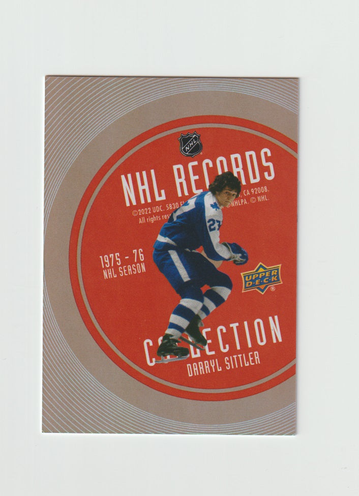 2021-22 Upper Deck Record Collections Gold #RB-17 Darryl Sittler