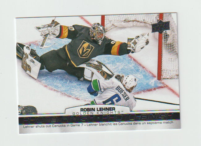 2021-22 Upper Deck Tim Hortons Photo Finish #PF-5 Robin Lehner