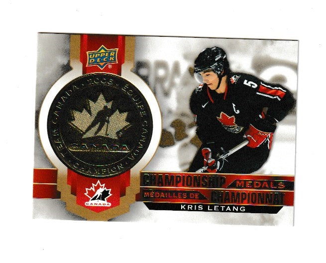 2021-22 Upper Deck Tim Hortons Team Canada Championship Medals #M-14 Kris Letang