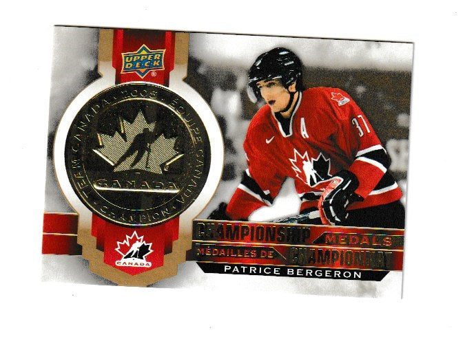 2021-22 Upper Deck Tim Hortons Team Canada Championship Medals #M-1 Patrice Bergeron
