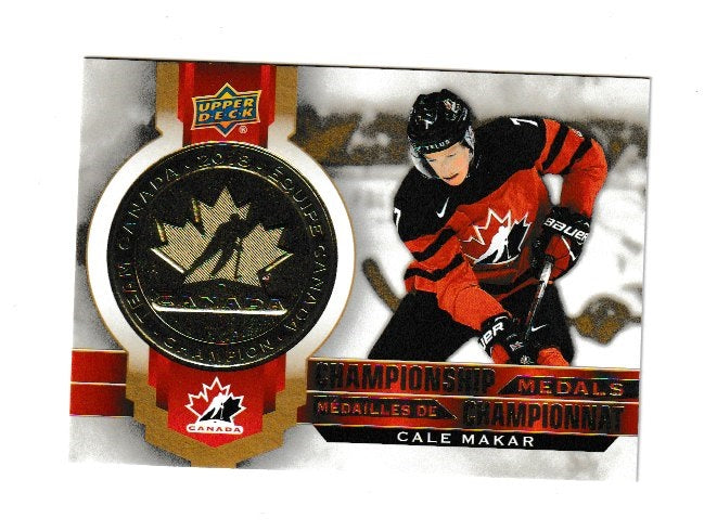 2021-22 Upper Deck Tim Hortons Team Canada Championship Medals #M-3 Cale Makar