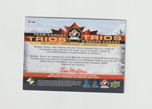 Load image into Gallery viewer, 2021-22 Upper Deck Tim Hortons Team Canada Trios #T-14 Shea Weber, Jordan Staal &amp; Jonathan Toews
