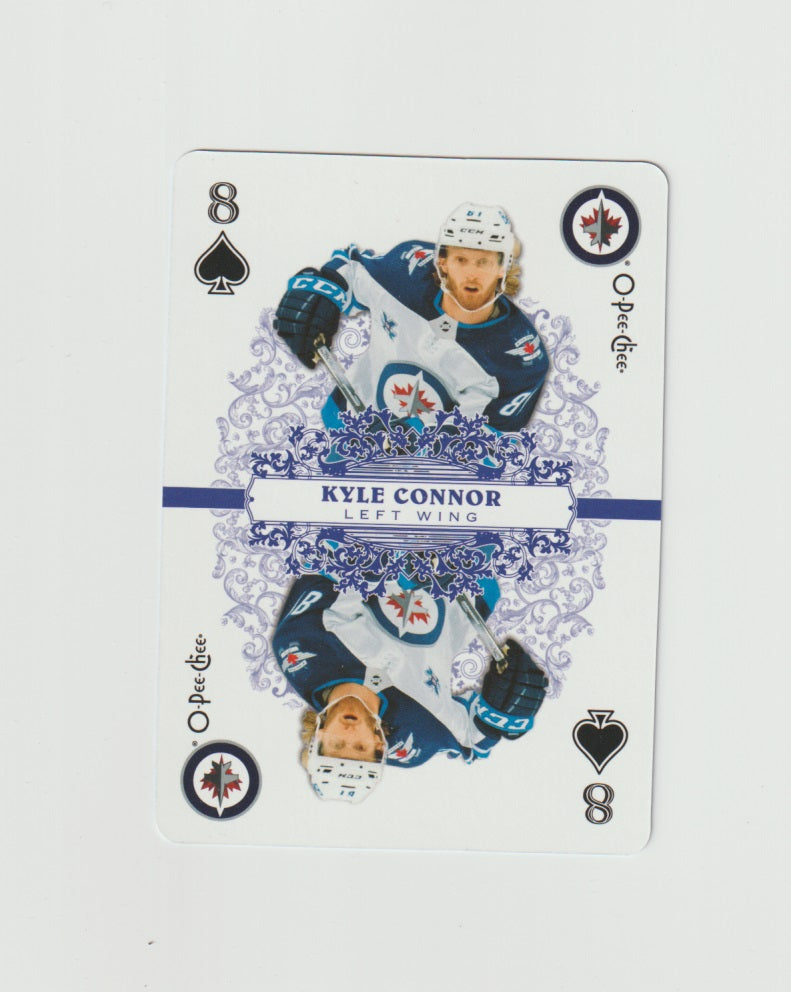 2022-23 O-Pee-Chee Playing Cards #8 of Spades Kyle Connor