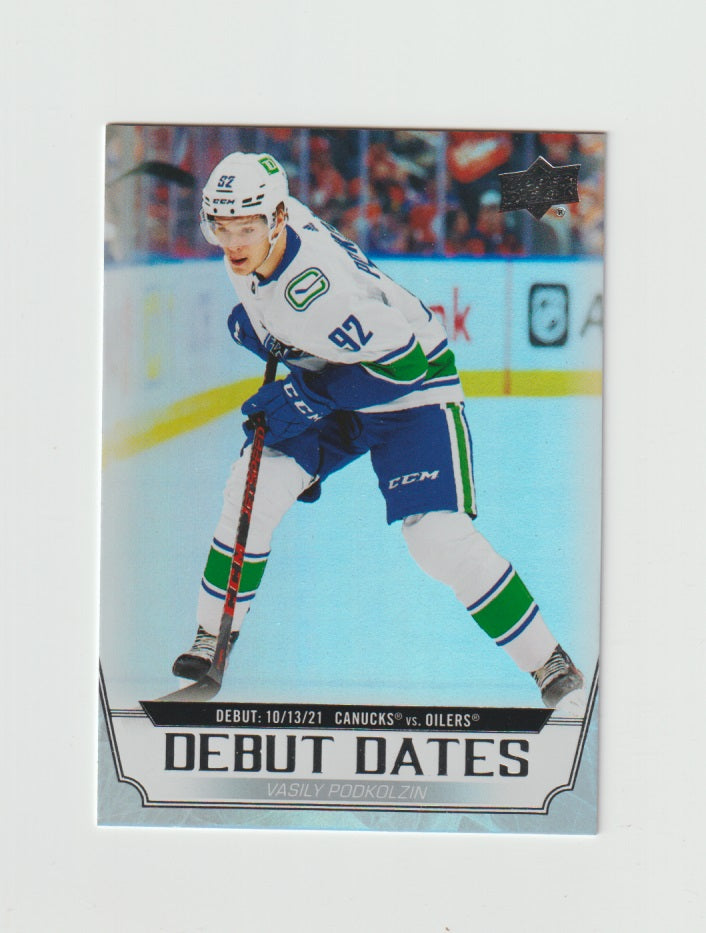 2022-23 Upper Deck Debut Dates #DD-2 Vasily Podkolzin