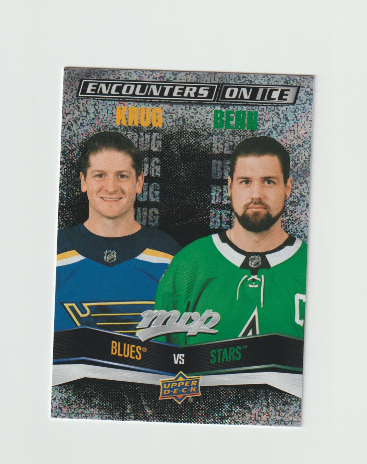 2022-23 Upper Deck MVP Encounters On Ice #EI-18 Torey Krug & Jamie Benn