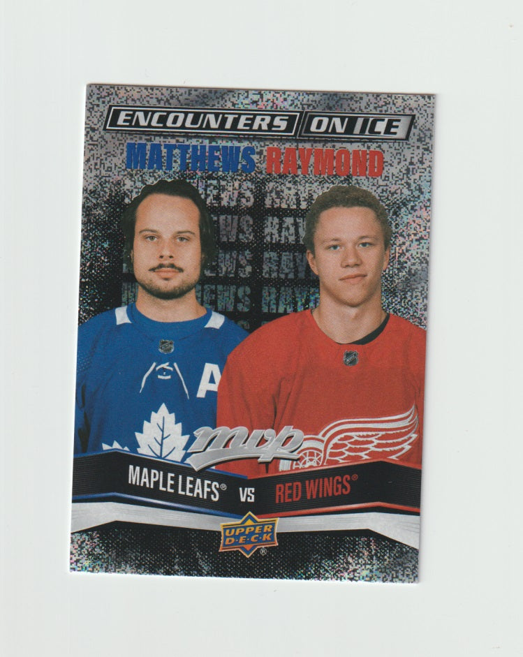 2022-23 Upper Deck MVP Encounters On Ice #EI-4 Auston Matthews & Lucas Raymond