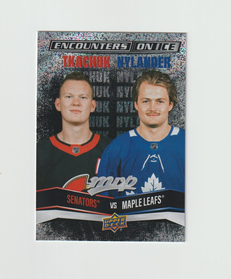 2022-23 Upper Deck MVP Encounters on Ice #EI-9 William Nylander & Brady Tkachuk