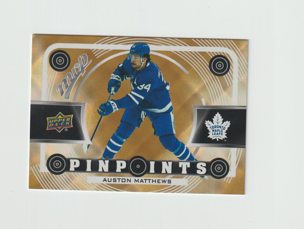 2022-23 Upper Deck MVP Pinpoints Gold #PP-5 Auston Matthews