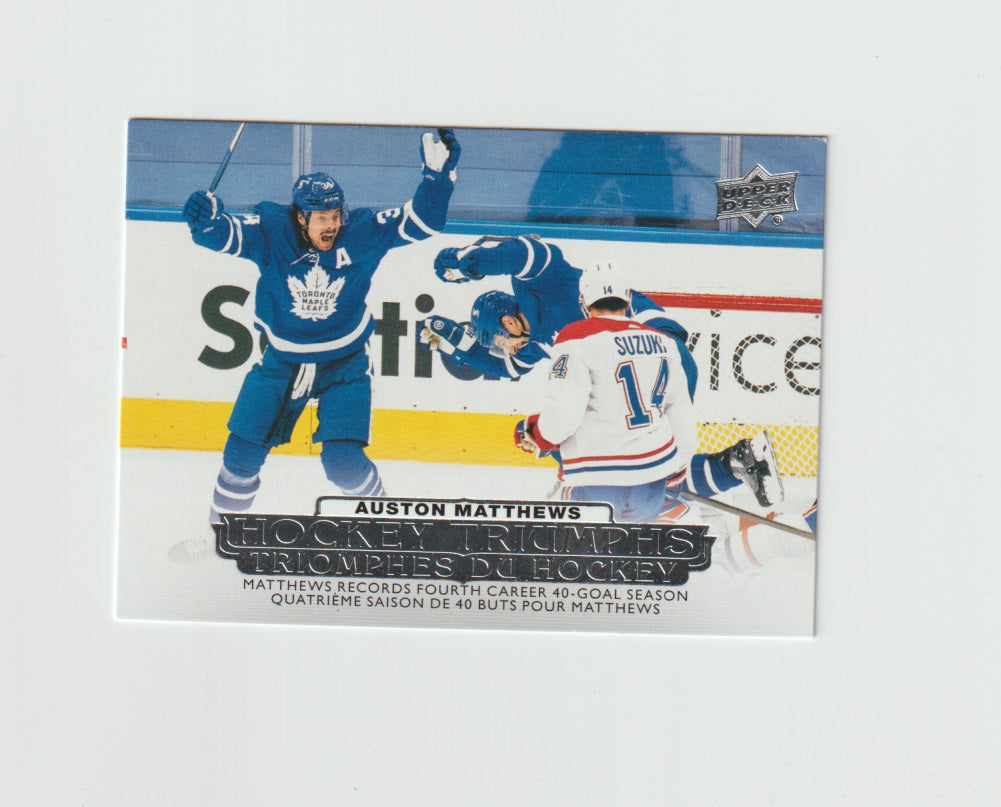 2022-23 Upper Deck Tim Hortons Hockey Triumphs #HT-1 Auston Matthews