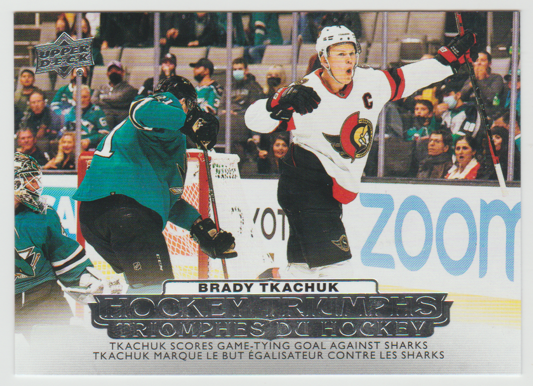 2022-23 Upper Deck Tim Hortons Hockey Triumphs #HT-7 Brady Tkachuk