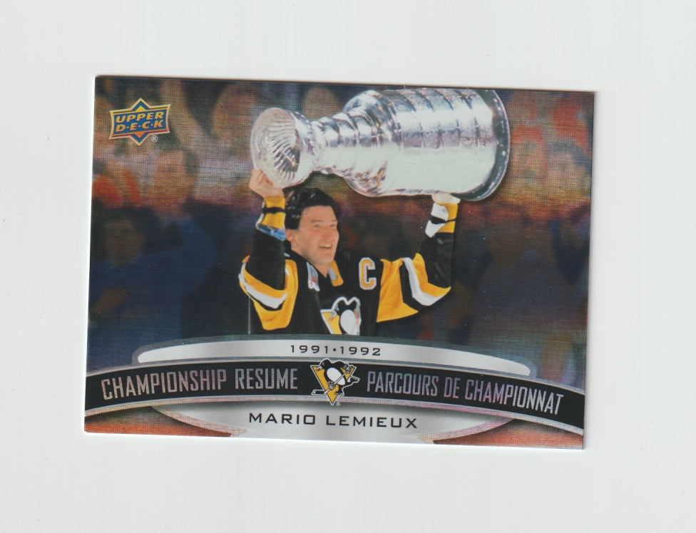 2022-23 Upper Deck Tim Hortons Legends Championship Resume #CR-12 Mario Lemieux