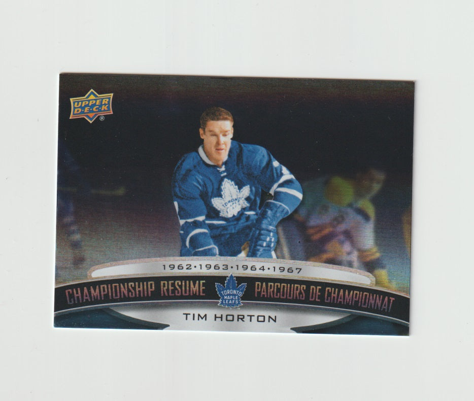 2022-23 Upper Deck Tim Hortons Legends Championship Resume #CR-1 Tim Horton