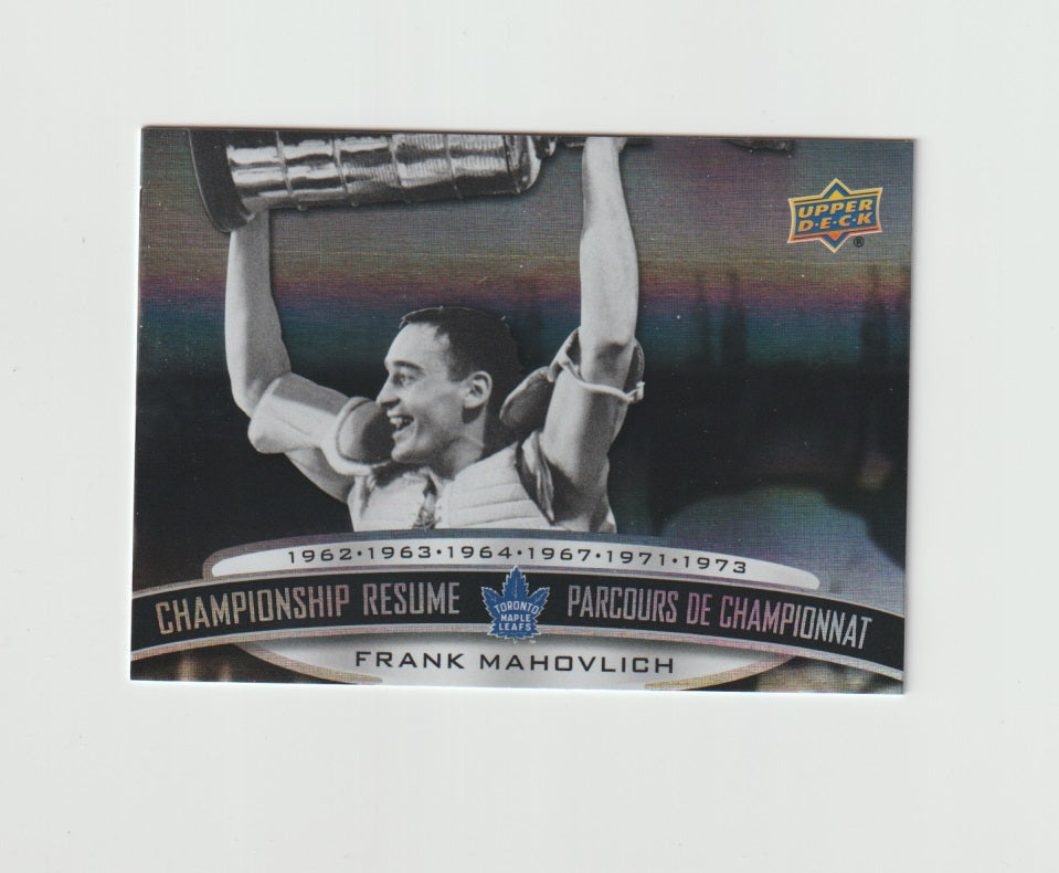 2022-23 Upper Deck Tim Hortons Legends Championship Resume #CR-2 Frank Mahovlich