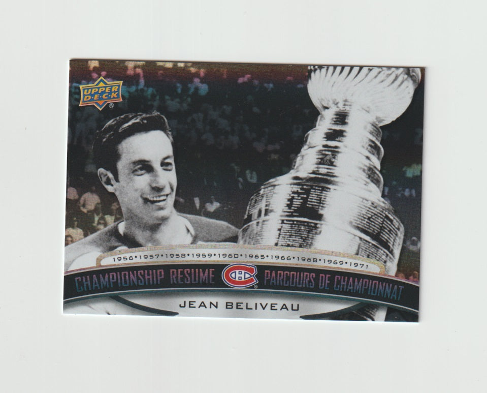 2022-23 Upper Deck Tim Hortons Legends Championship Resume #CR-5 Jean Beliveau