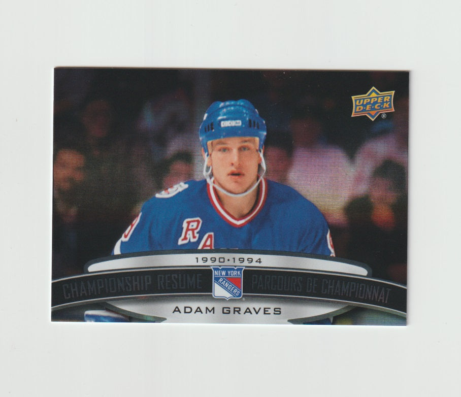 2022-23 Upper Deck Tim Hortons Legends Championship Resume #CR-8 Adam Graves