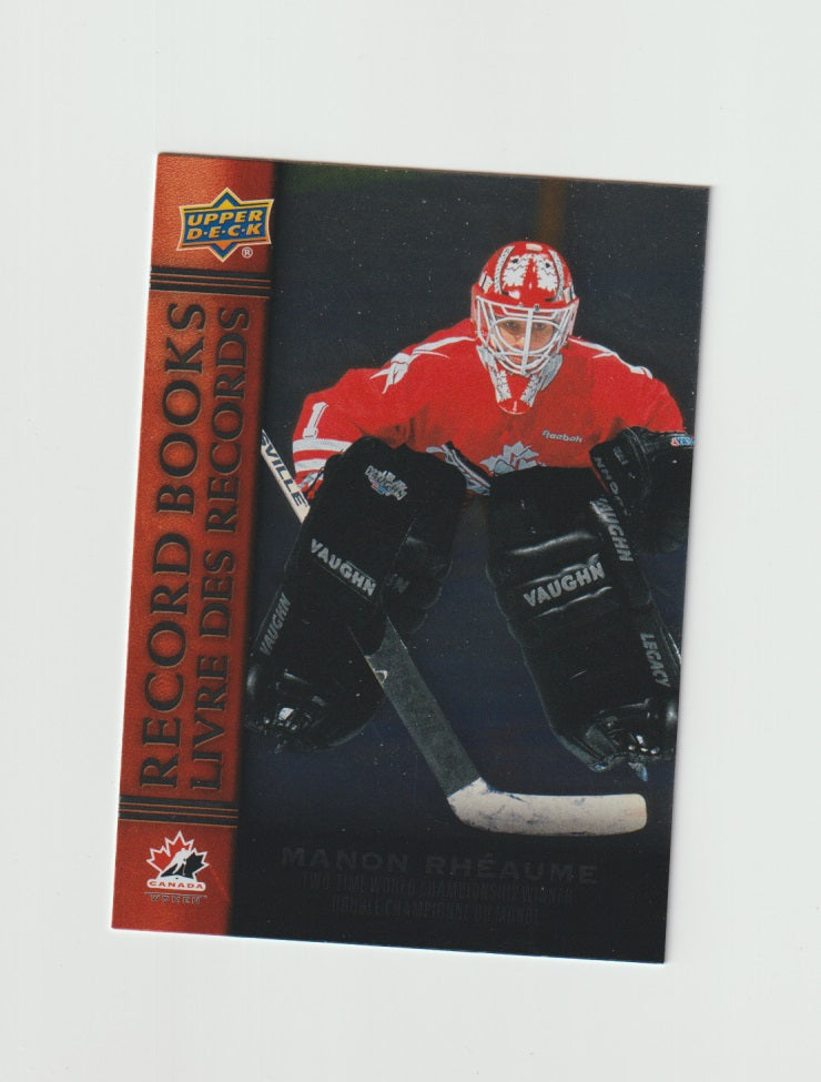 2022-23 Upper Deck Tim Hortons Legends Record Books #RB-14 Manon Rheaume