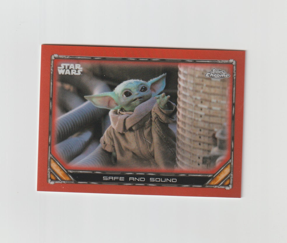 2022 Star Wars The Mandalorian Chrome Beskar Edition Orange Refractors #S1-31 Safe and Sound